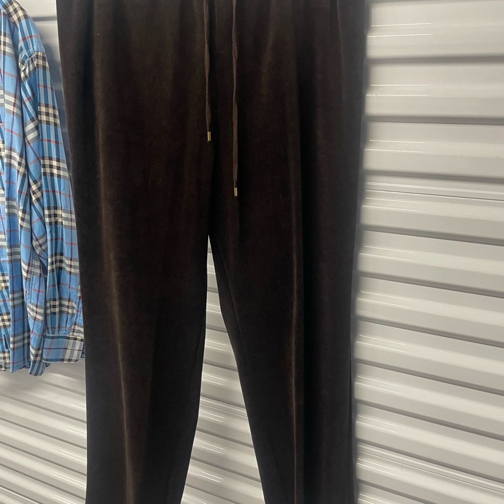 Brown Velvet Track pants
